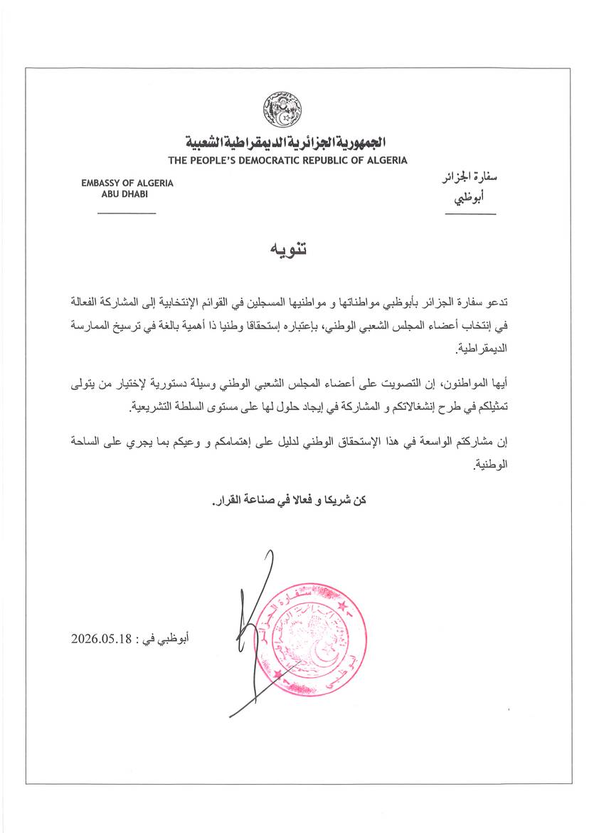 Participation in the elections for members of the National People's Assembly